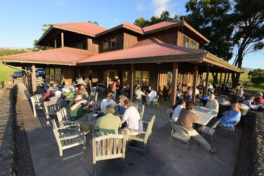 Outdoor patio seating at Waikii Ranch